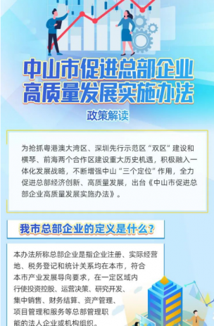 《中山市促進總部企業高質量發展實施辦法》